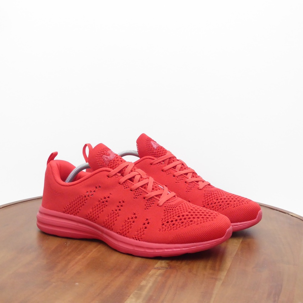APL Mens TechLoom Pro Red Knit Running Shoes Sneakers 10.5